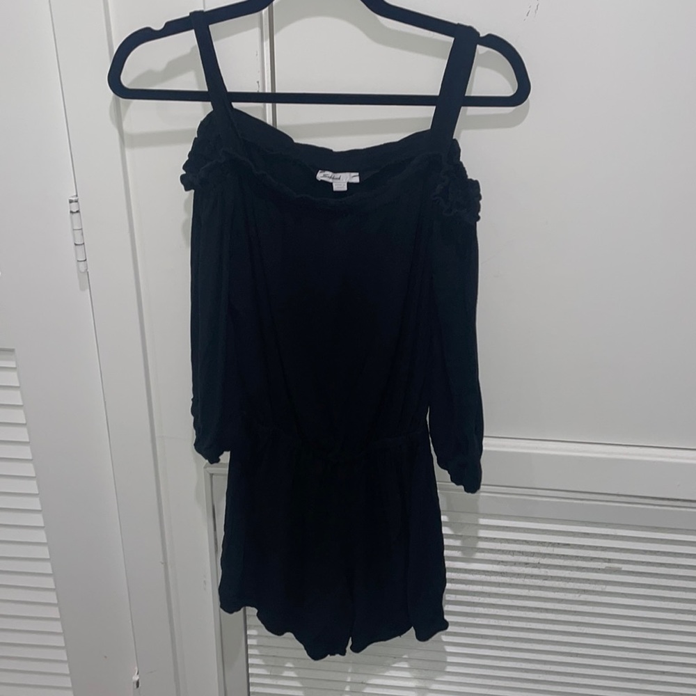 Black off the shoulder romper